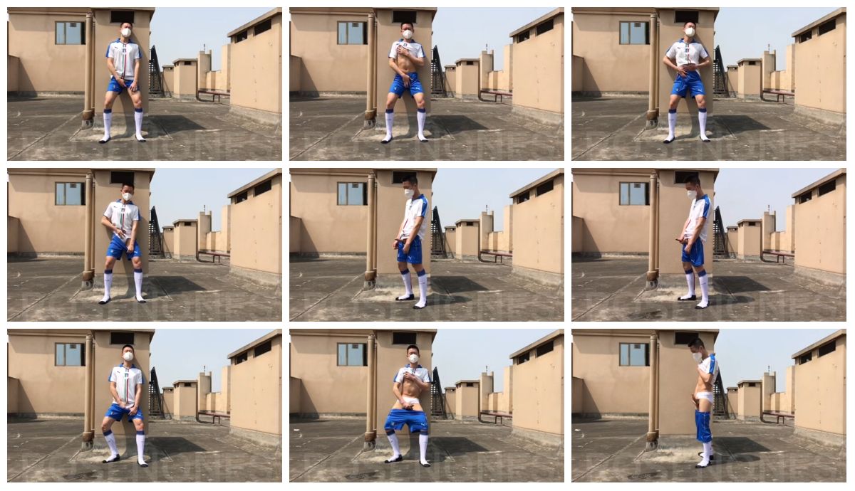 图片[1]-[Rosenones] 白袜足球体育生 天台撸射 [3:00] (480P)-Share1069 精品资源分享站