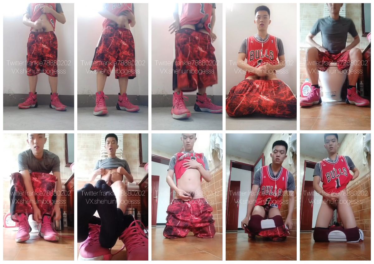 图片[1]-[直男] 自拍飞机solo 穿篮球服的骚直男自拍撸管 秀腹肌黑袜，射出后自己吃掉 [7:37] (720P)-Share1069 精品资源分享站