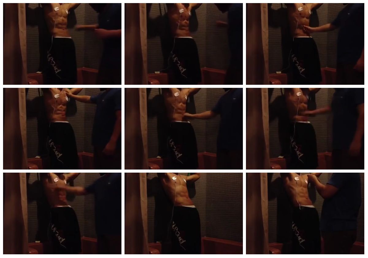 图片[1]-[虐腹] 黑皮肌肉体育生被贴电极片电乳虐腹 [12:21] (480P)-Share1069 精品资源分享站