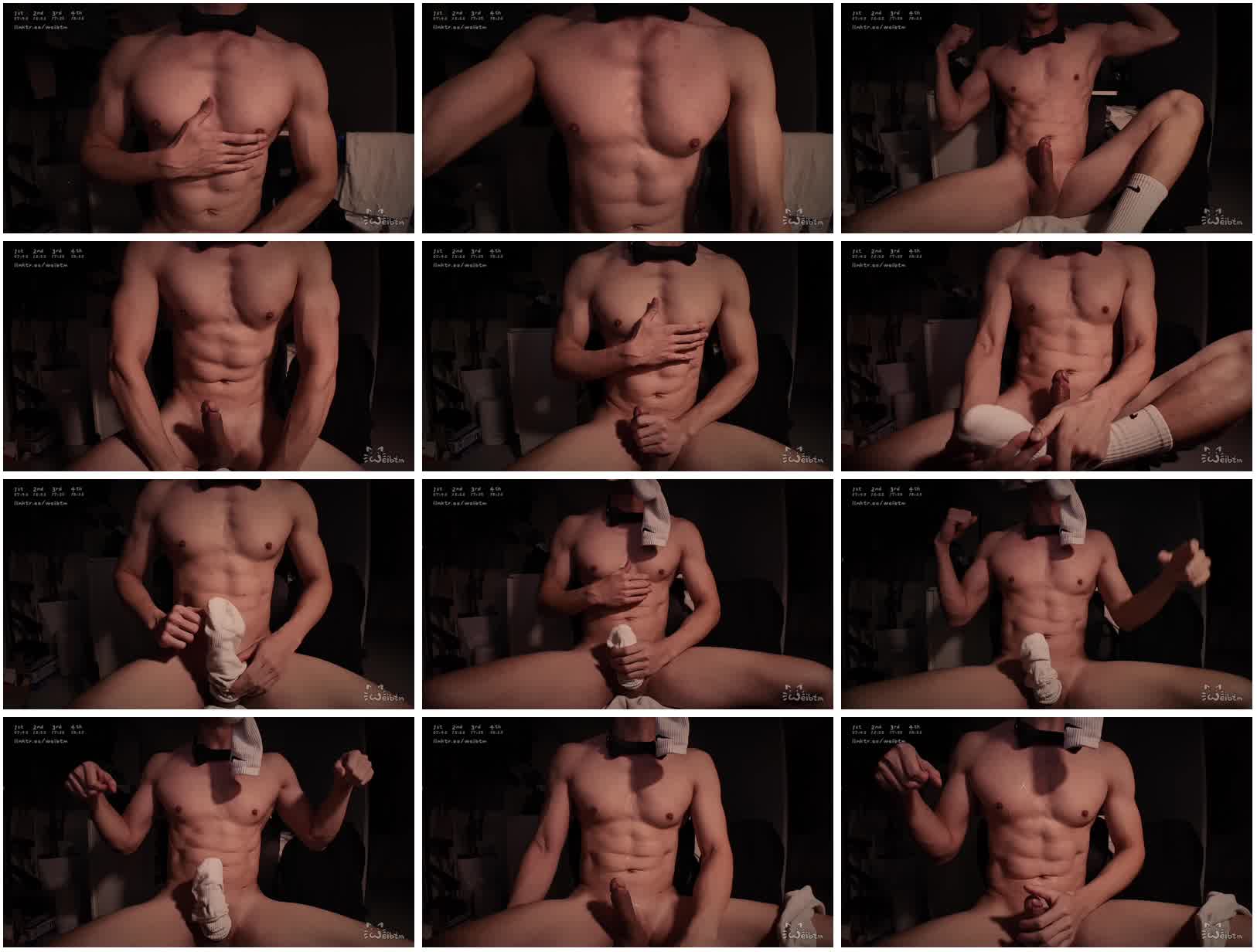 图片[1]-[weibtm] 【 訊尻 Jerk off cam #11 】cum 4 times 肌肉公狗叼着袜子和骨头撸上翘大屌射精4次 [19:00] (1080p)-Share1069 精品资源分享站