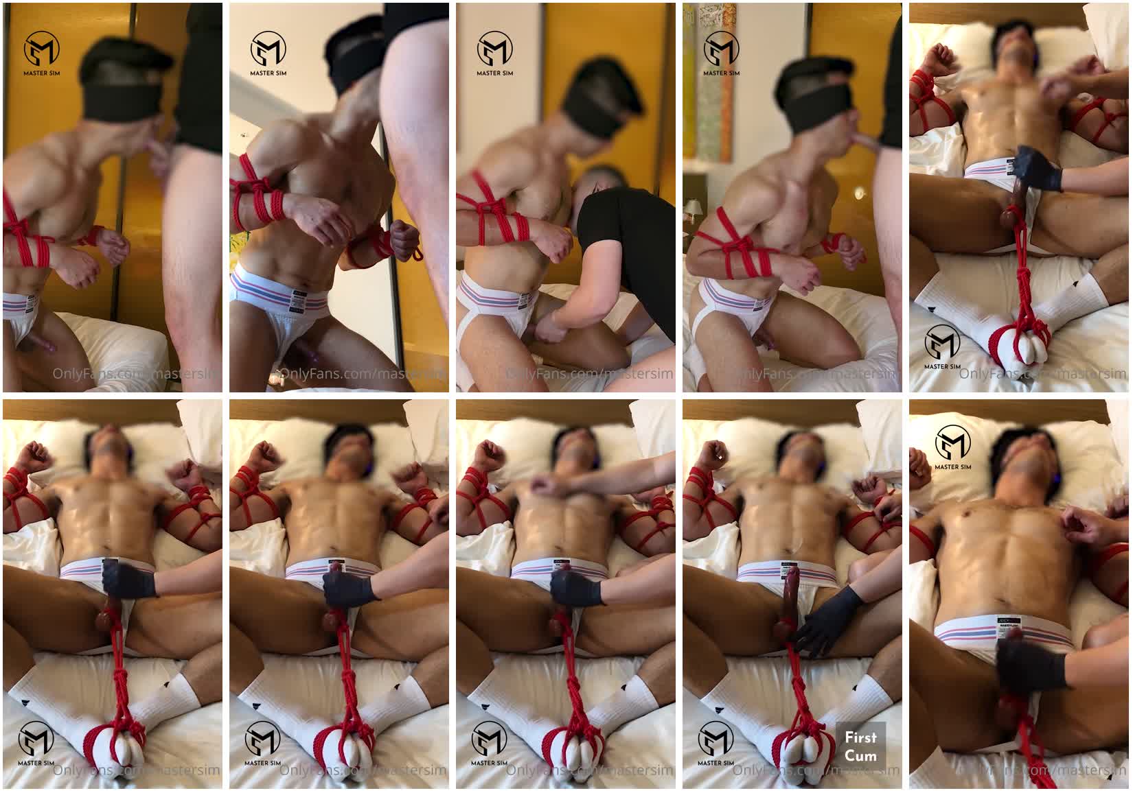 图片[1]-[mastersim]白袜足球肌肉运动员被绑在床上控射最后射到受不了-Share1069 精品资源分享站